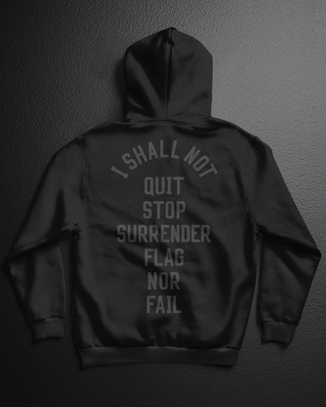 ANTHEM HOODIE - BLACK/BLACK – FLAG NOR FAIL