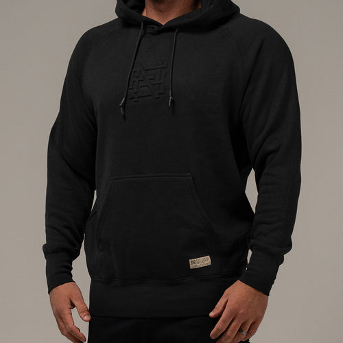 EMBOSSED PULLOVER-BLACK