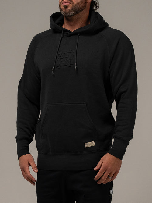 EMBOSSED PULLOVER-BLACK