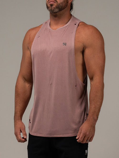 MOTO DISTRESSED BRO TANK - RED