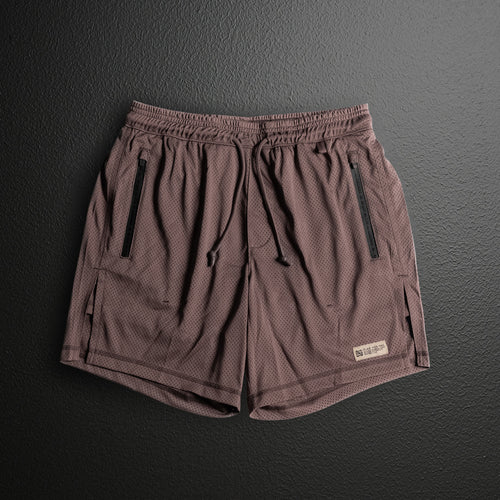 MENS MOMENTUM PATCH MESH SHORTS - EARTH