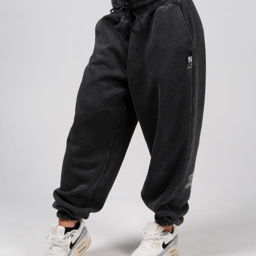 WOMENS OVERSIZED SWEATPANTS - ACID WASH