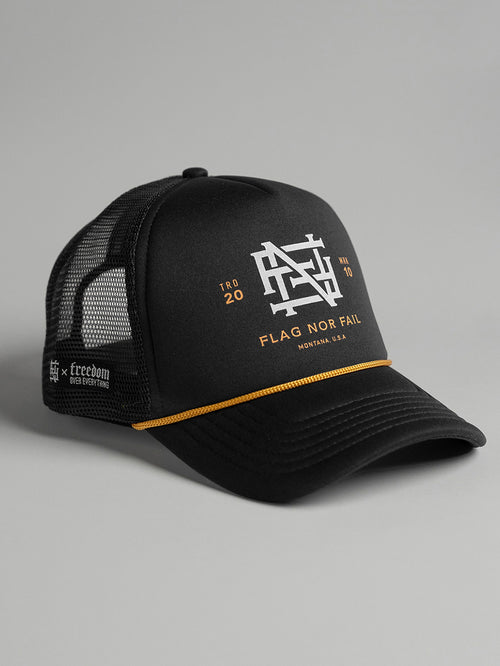 MONOGRAM FOAM TRUCKER - BLACK