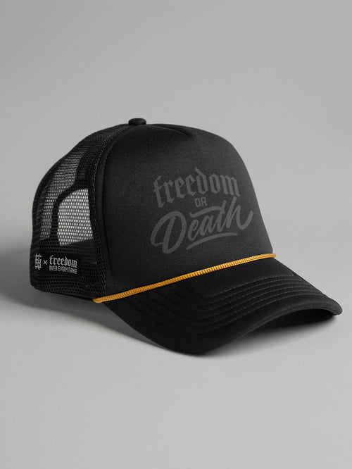 FREEDOM OR DEATH FOAM TRUCKER - BLACK