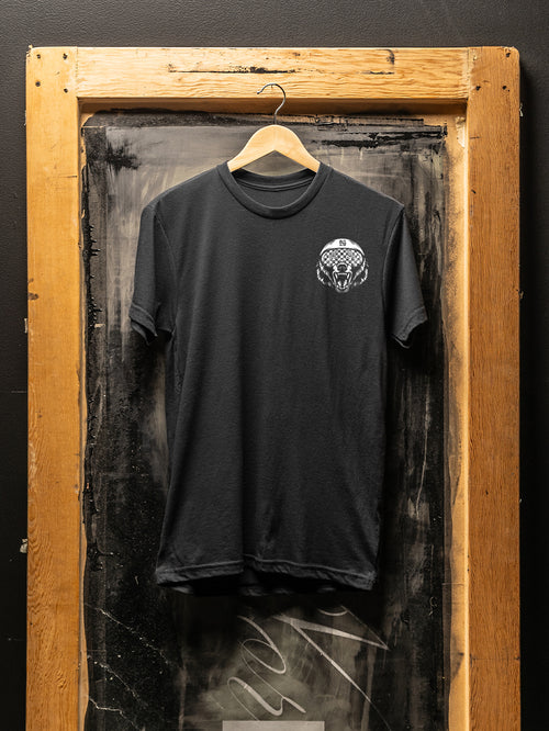 RACE TRACK BEAR TEE - BLACK