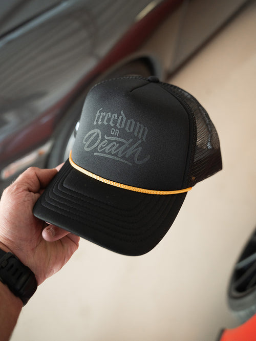 FREEDOM OR DEATH FOAM TRUCKER - BLACK