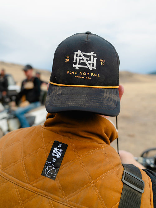 MONOGRAM FOAM TRUCKER - BLACK