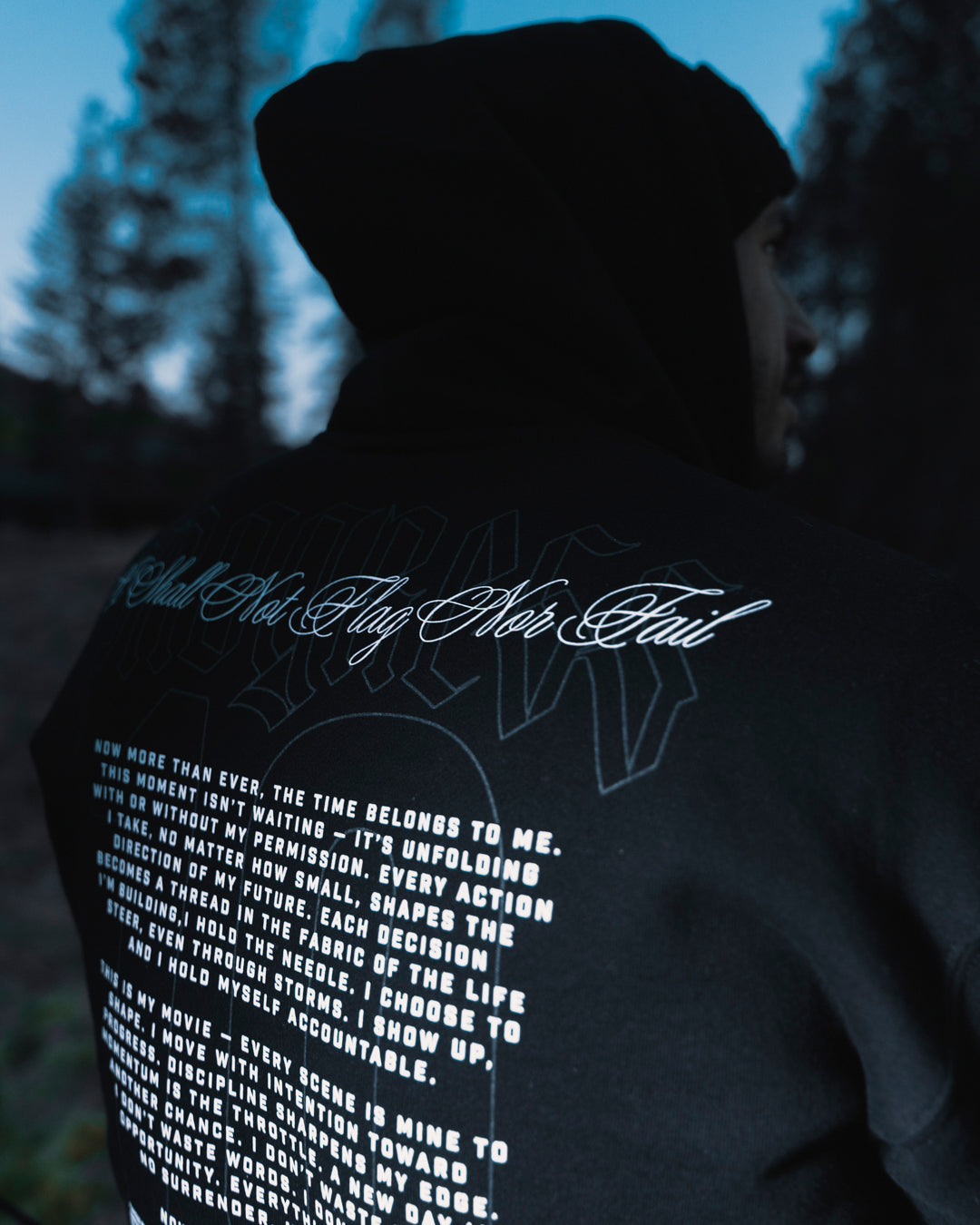 MANTRA HOODIE - BLACK