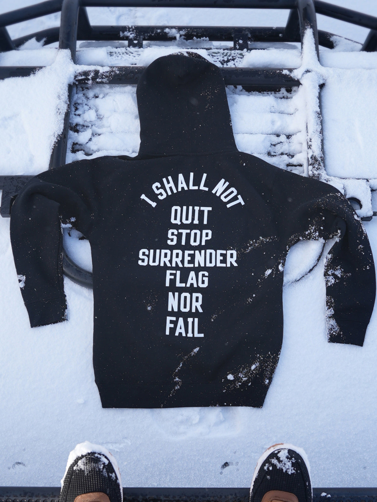 ANTHEM HOODIE - BLACK/WHITE