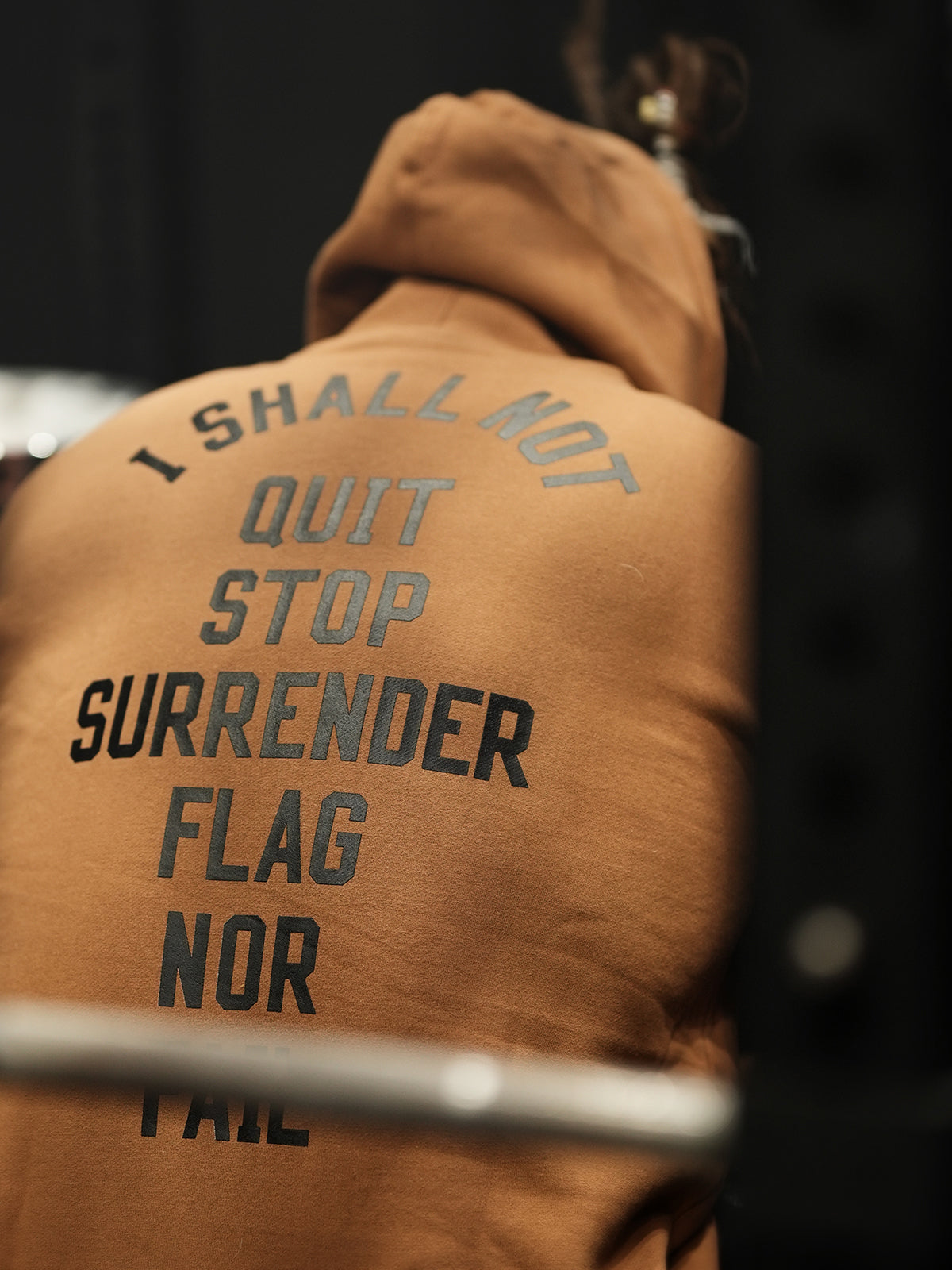 ANTHEM HOODIE - SADDLE/BLACK