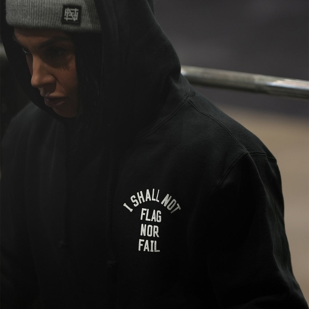 ANTHEM HOODIE - BLACK/WHITE