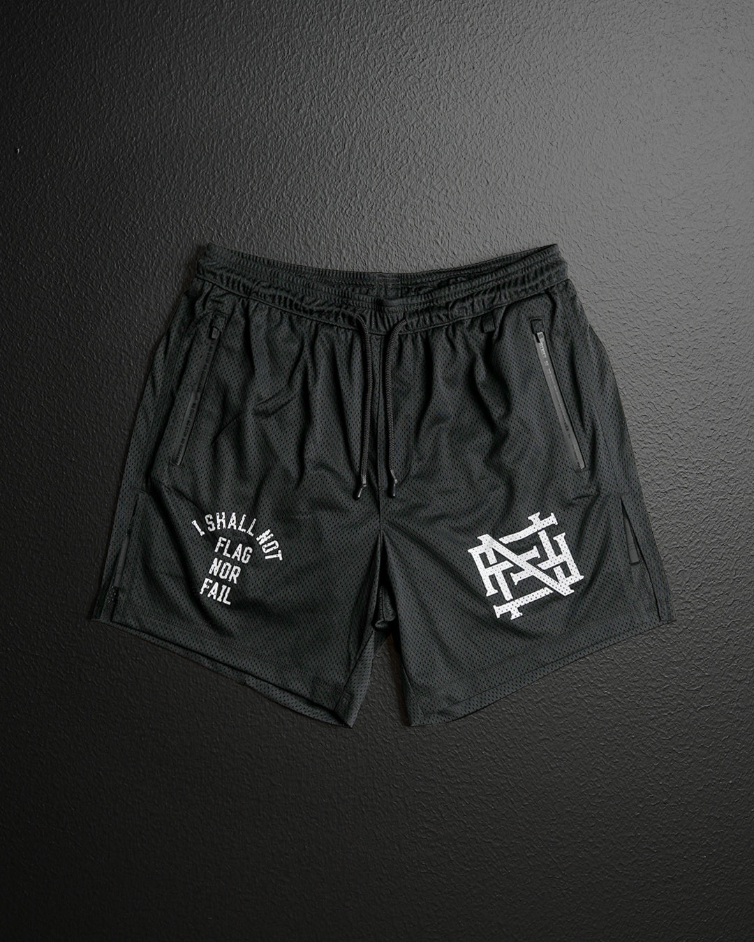 【GATELESS】BOUCLE SHORTS MENS MOMENTUM MESH SHORTS - BLACK – FLAG NOR FAIL