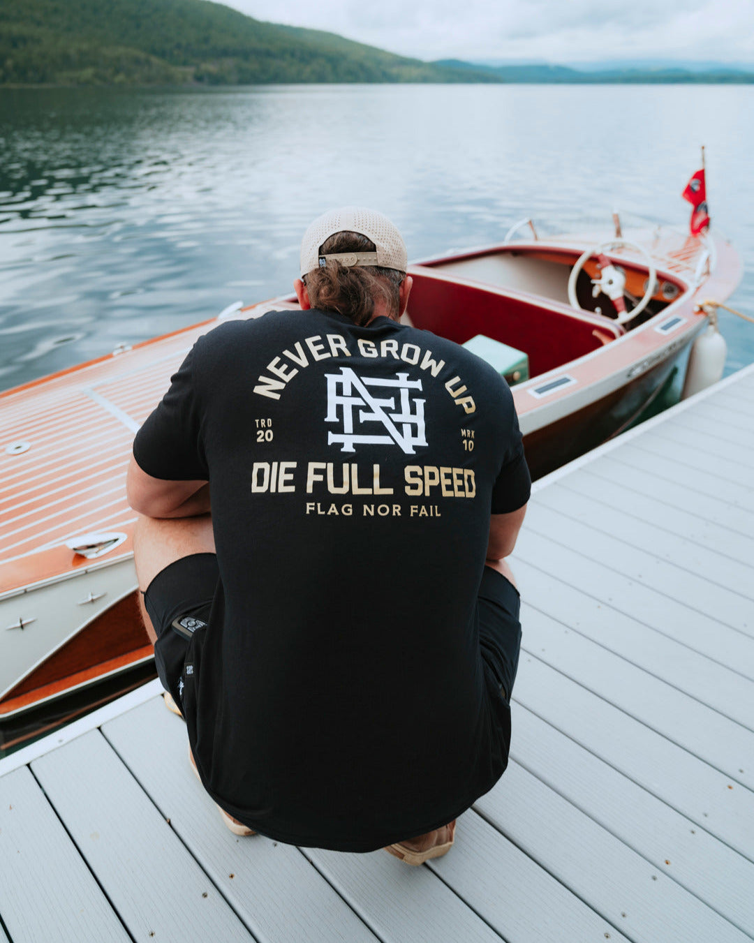 NEVER GROW UP TEE - BLACK