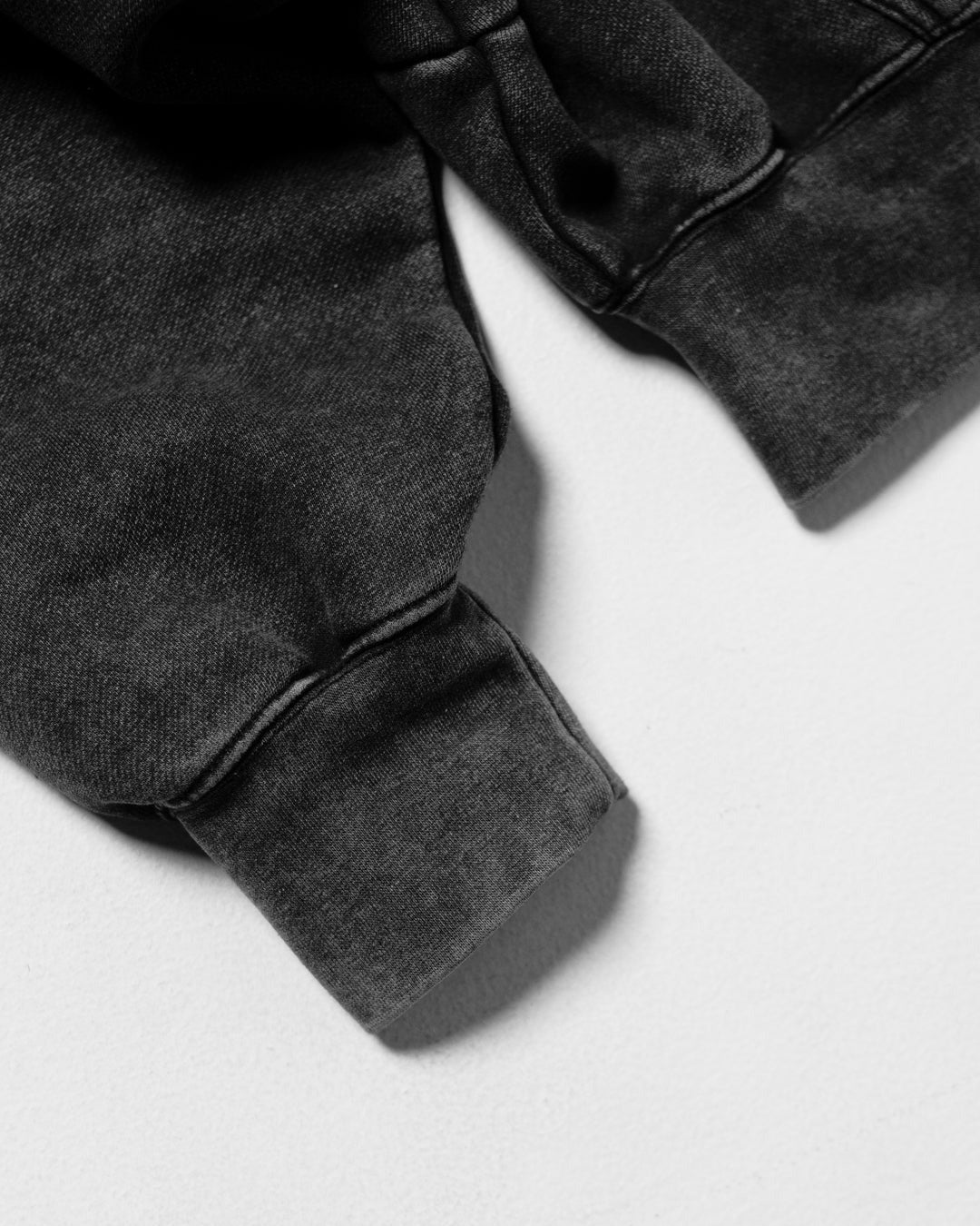 WOMENS OVERSIZED CROP HOODIE - ACID WASH