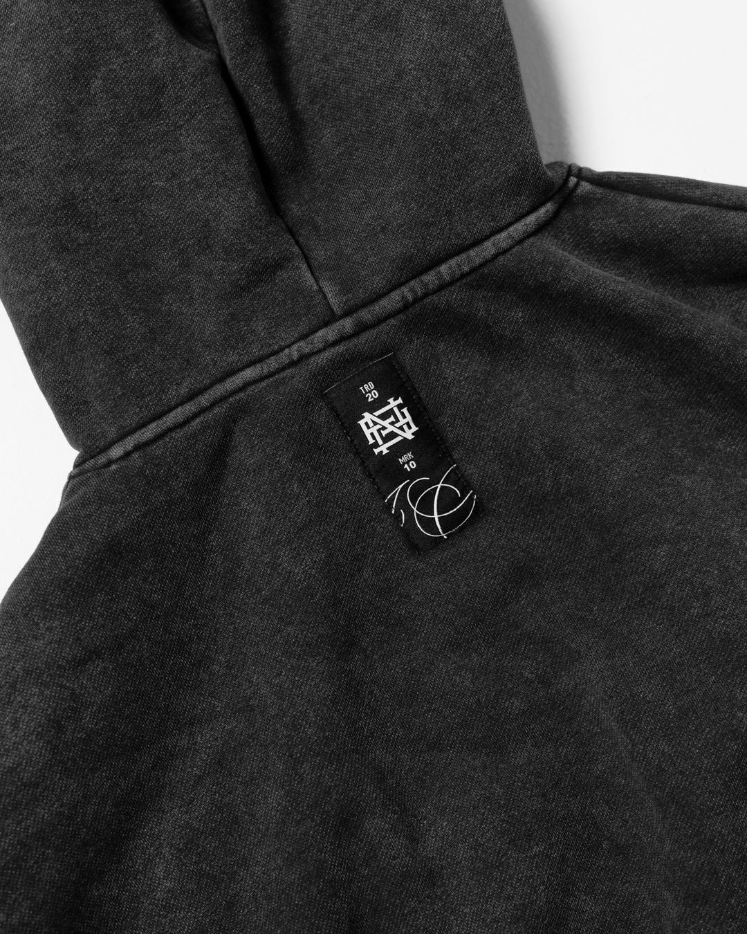 WOMENS OVERSIZED CROP HOODIE - ACID WASH