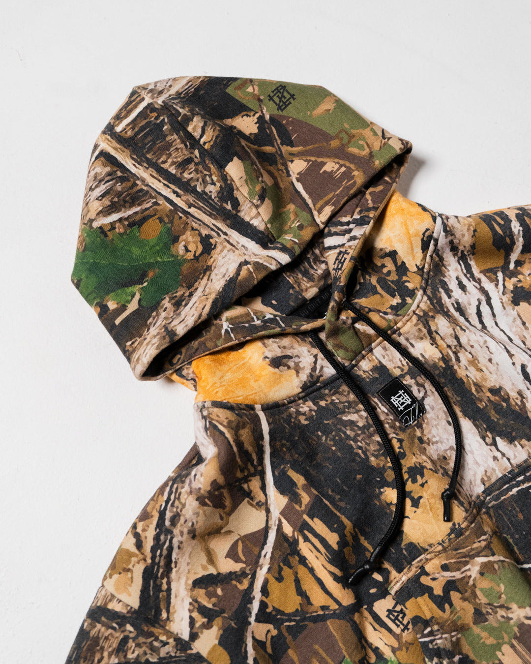 WOMENS OVERSIZED CROP HOODIE - CAMO