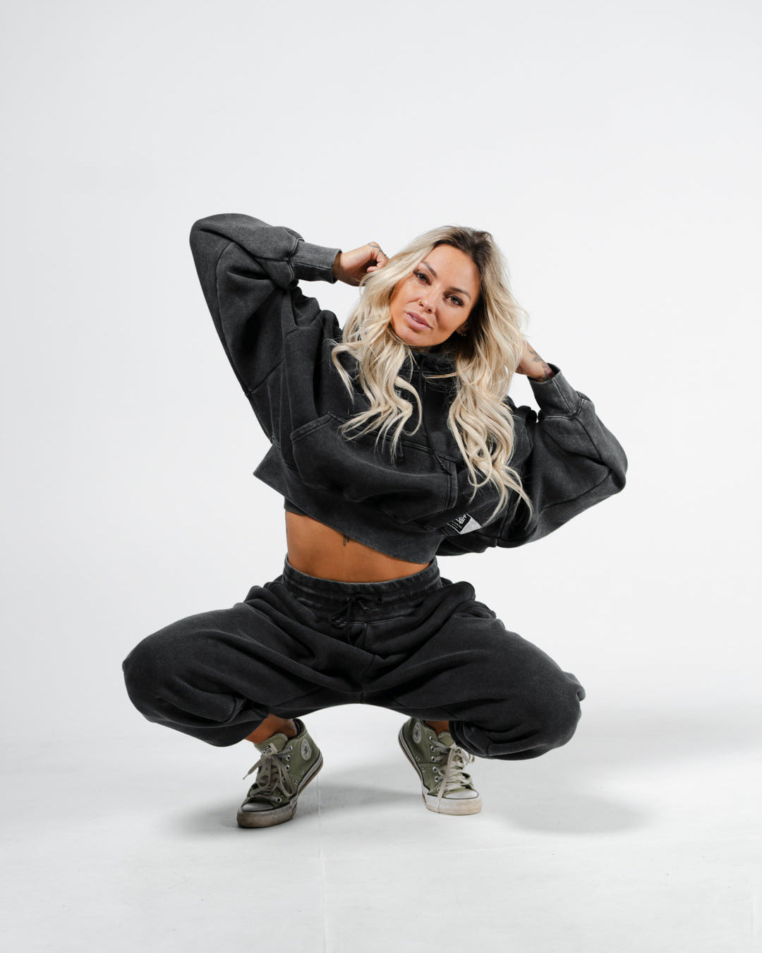 WOMENS OVERSIZED SWEATPANTS - ACID WASH