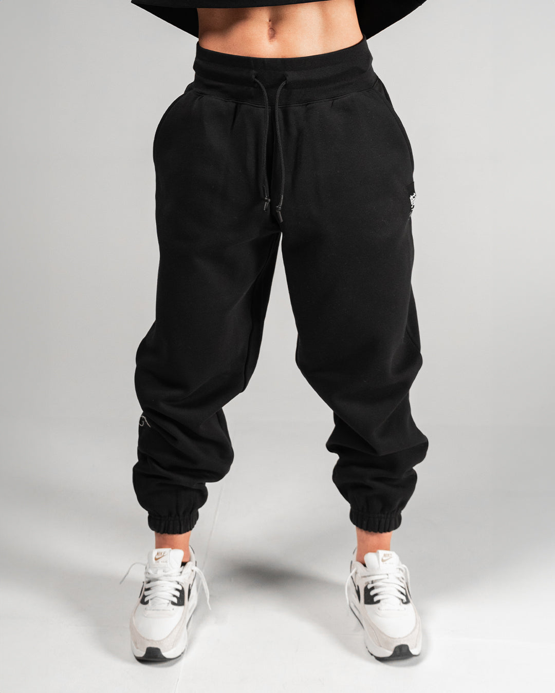 WOMENS OVERSIZED SWEATPANTS BLACK – FLAG NOR FAIL