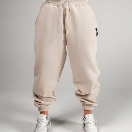 WOMENS OVERSIZED SWEATPANTS - TAN