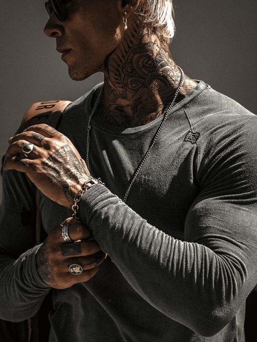 MOTO LONG SLEEVE - BLUE