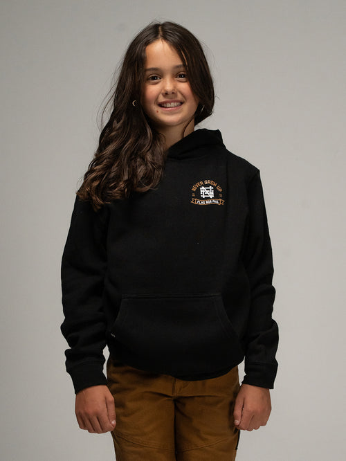 YOUTH NEVER GROW UP HOODIE - BLACK