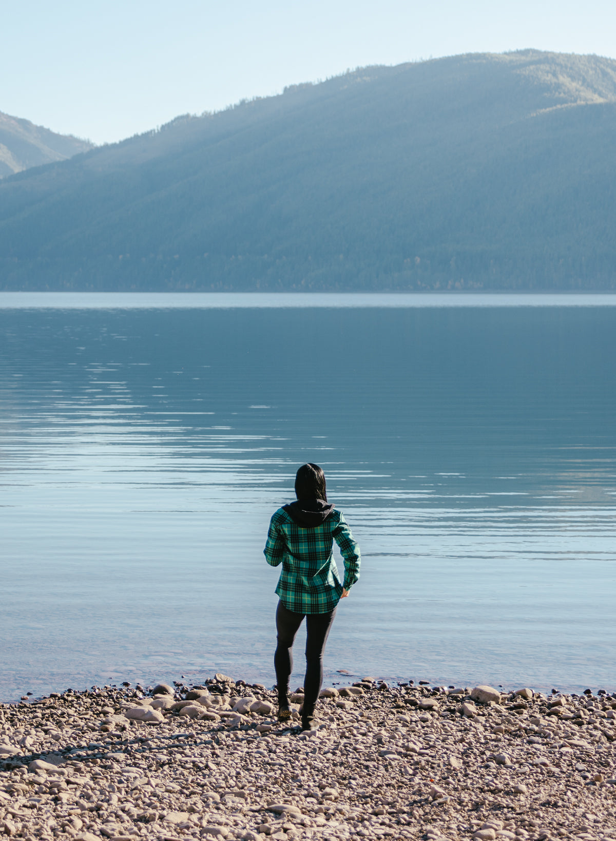 WOMEN'S HOODED FOREVER FLANNEL - GREEN