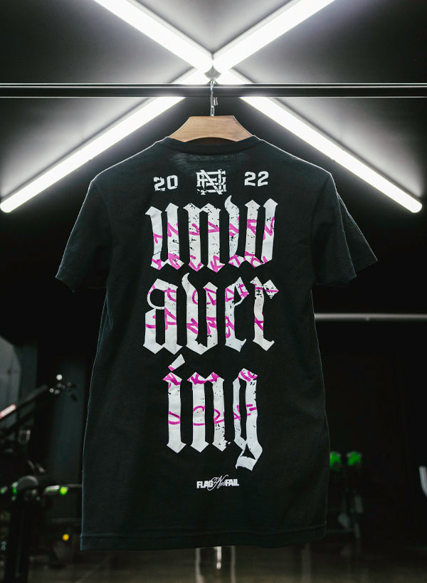 UNWAVERING STACKED TEE - BLACK