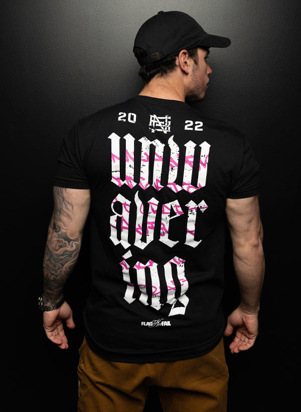 UNWAVERING STACKED TEE - BLACK