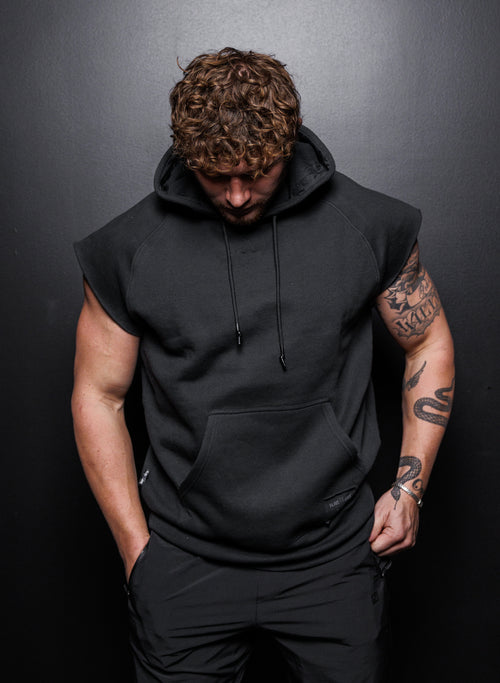 SUDADERA SIN MANGAS ESSENTIAL - NEGRO