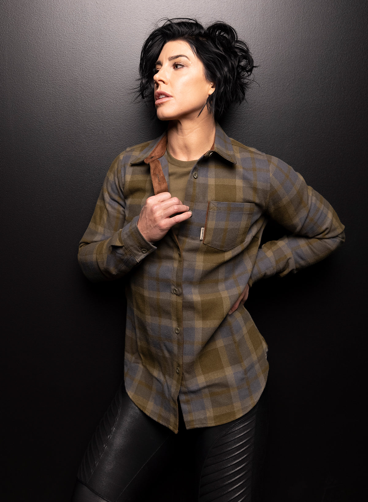 WOMEN'S FOREVER FLANNEL - OLIVE
