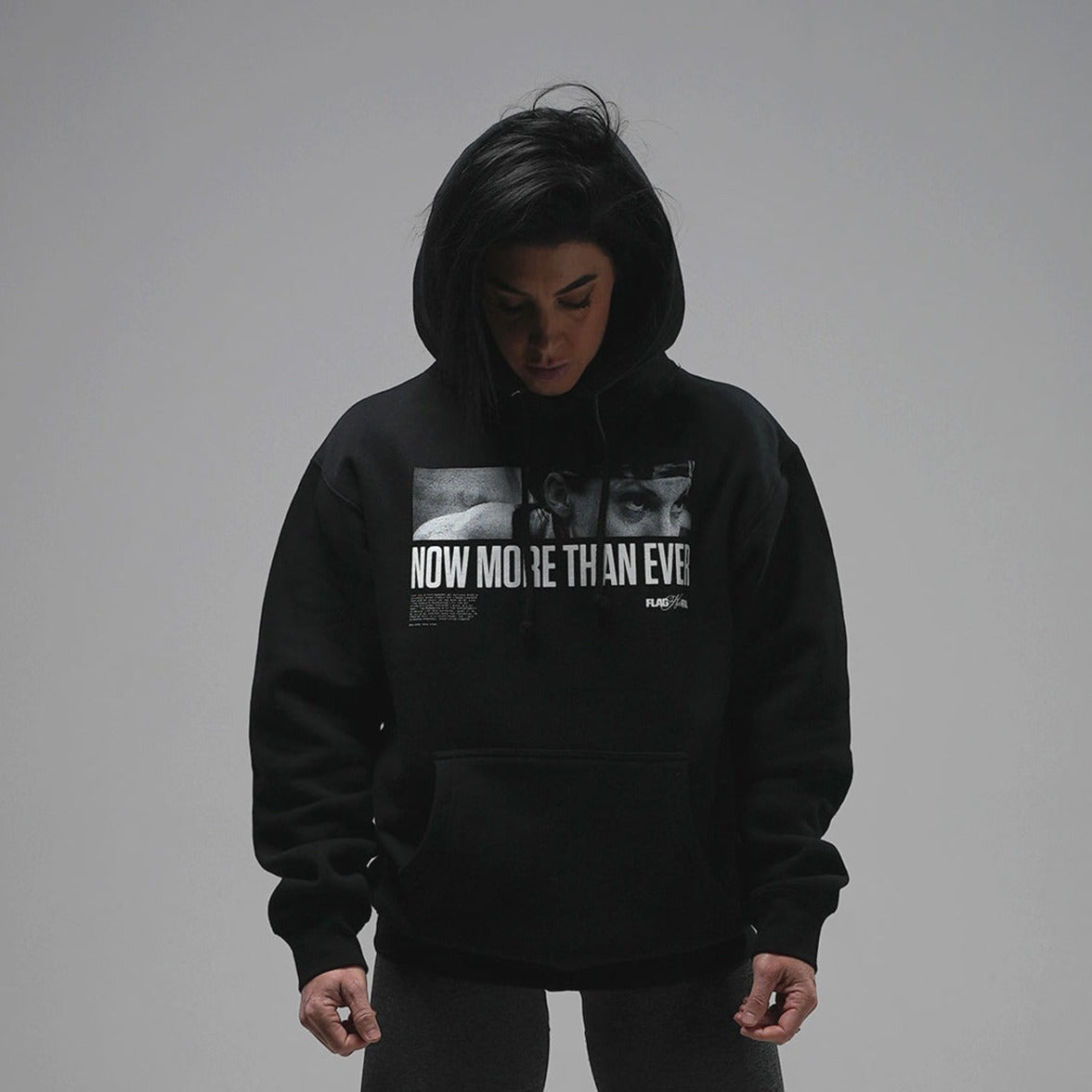 NOW MORE THAN EVER HOODIE - BLACK