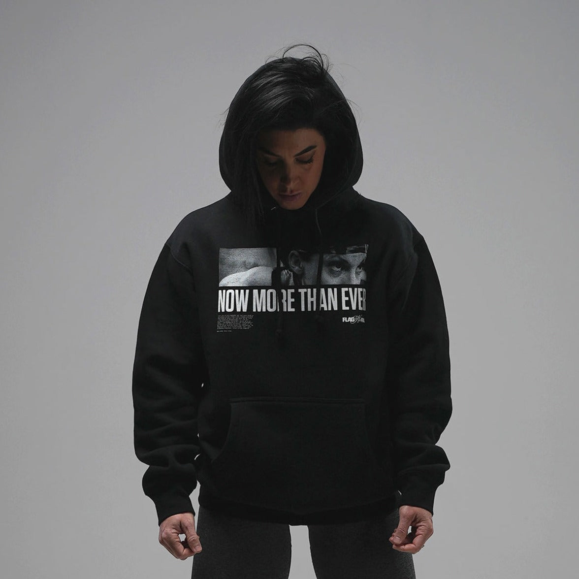 NOW MORE THAN EVER HOODIE- BLACK