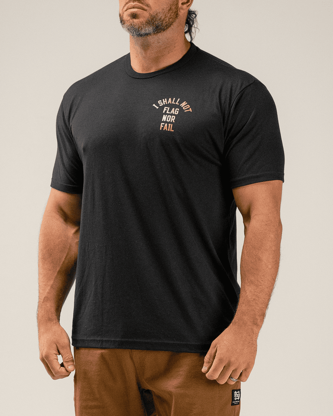 ANTHEM TEE - BLACK/SADDLE