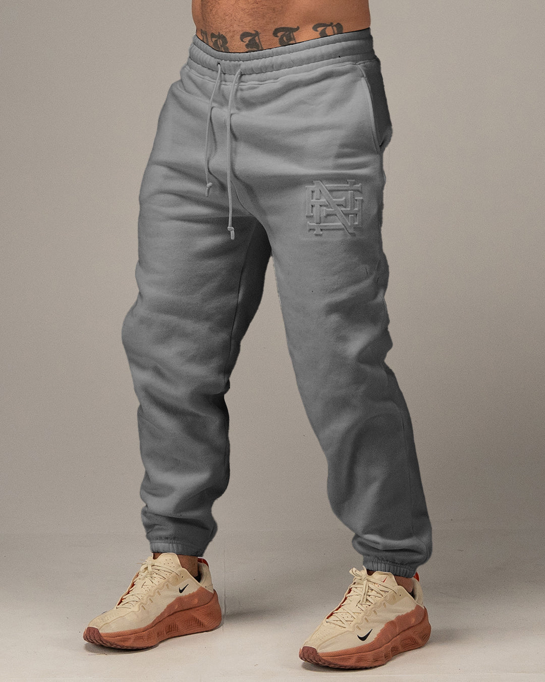 EMBOSSED CHAMP JOGGERS-GREY