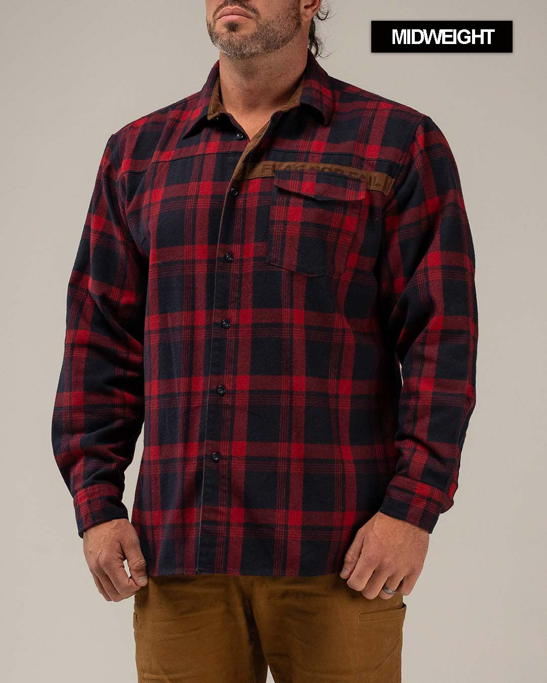 R Flannels MIDWEIGHT FOREVER FLANNEL - RED – FLAG NOR FAIL