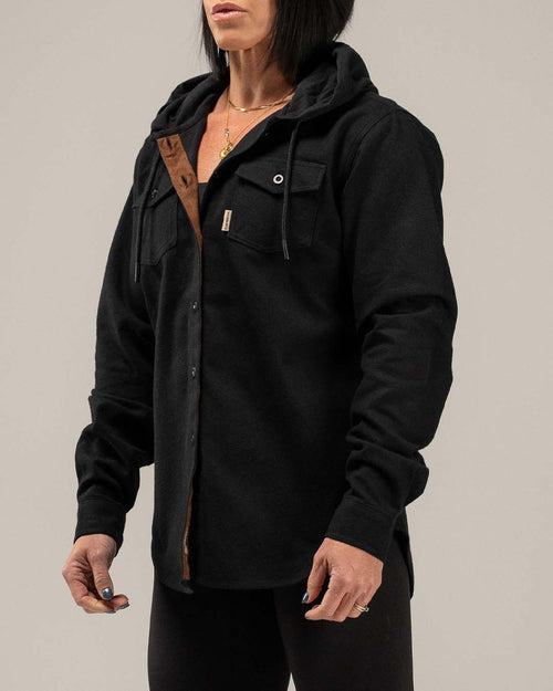 FRANELA FOREVER CON CAPUCHA PARA MUJER - NEGRO