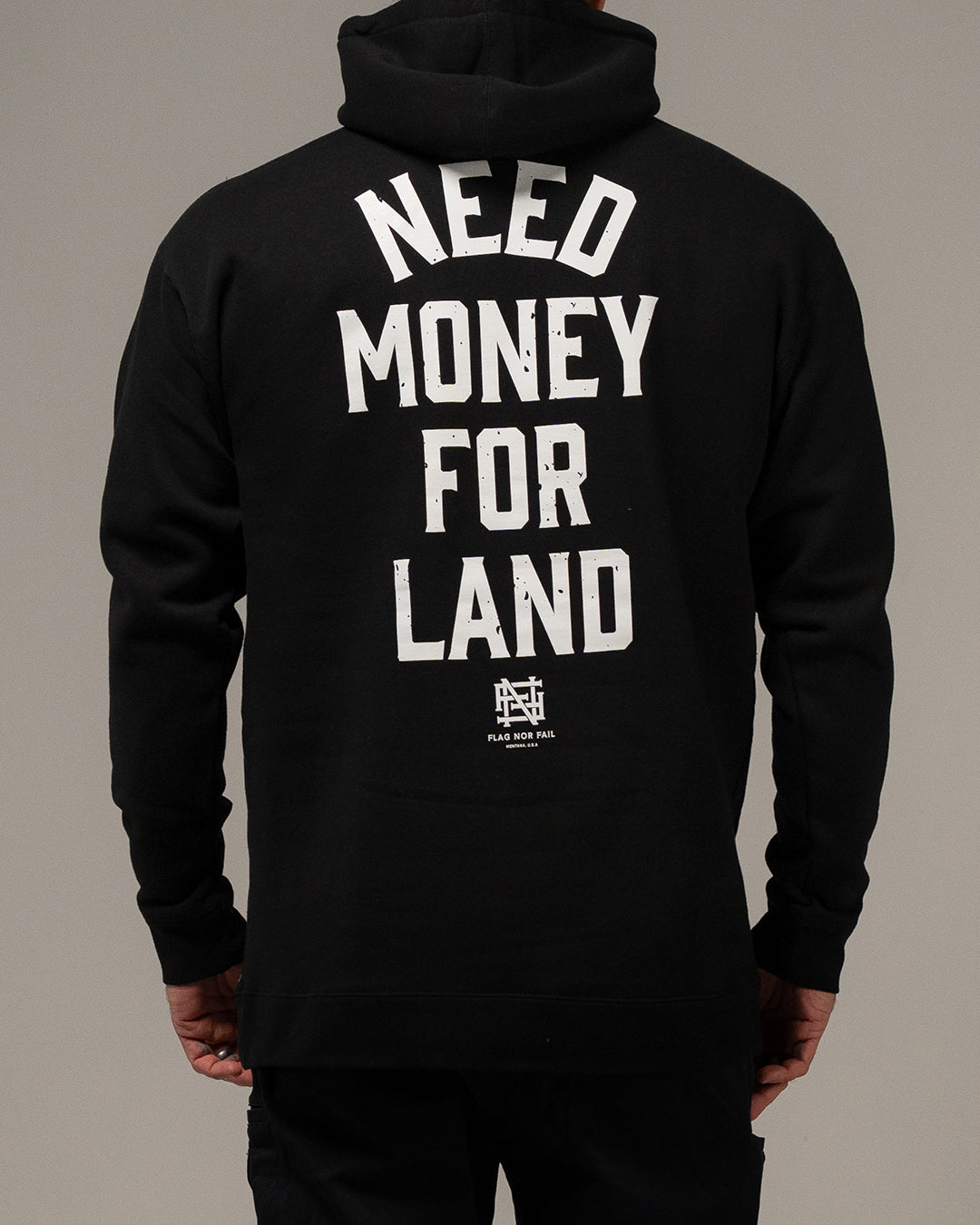 NEED MONEY FOR LAND HOODIE - BLACK