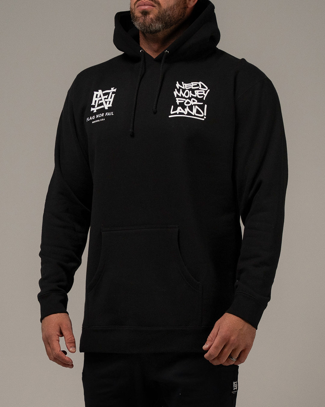NEED MONEY FOR LAND SCRIPT HOODIE - BLACK