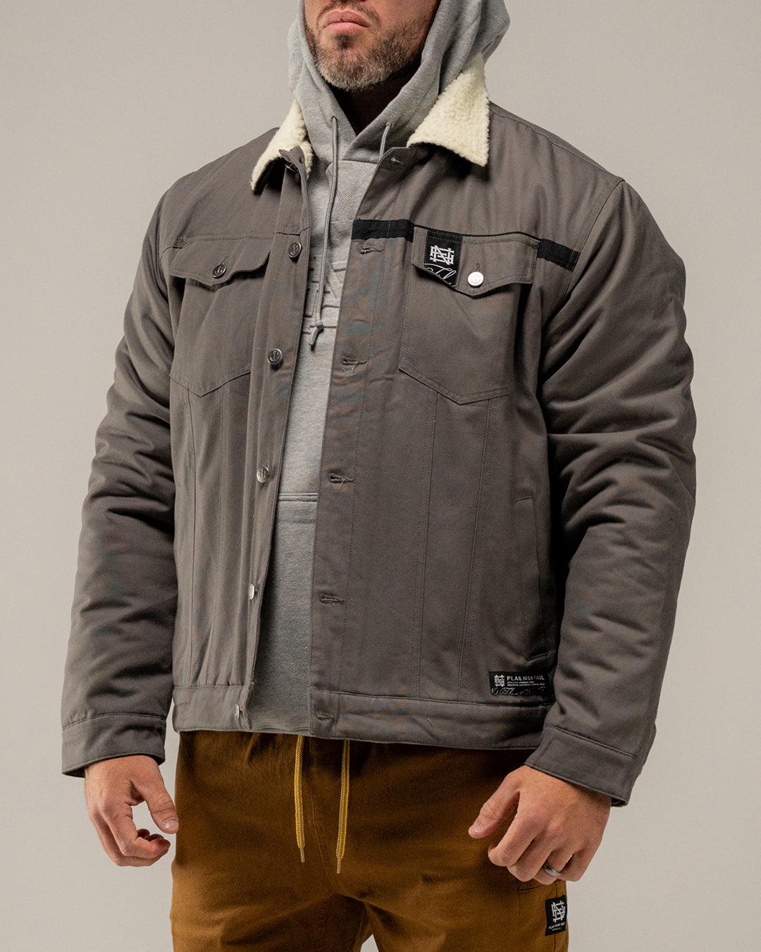 JACKET - GREY (w/FREE HOODIE)