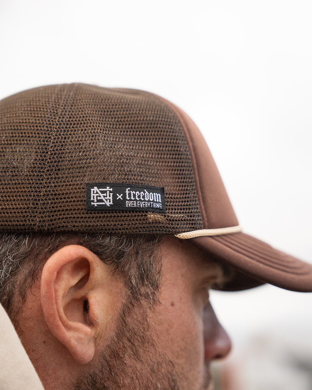 MONOGRAM FOAM TRUCKER - BROWN – FLAG NOR FAIL