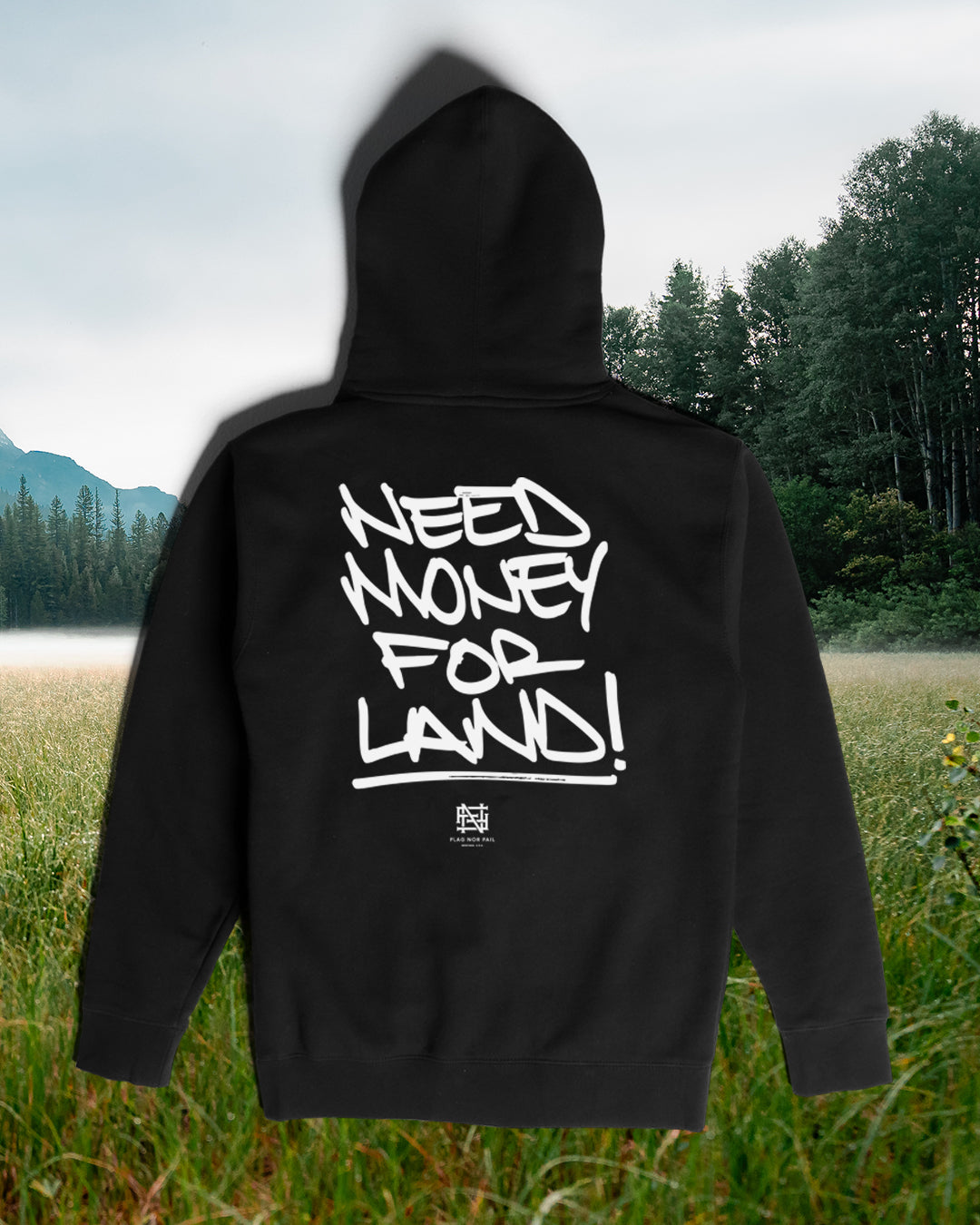 NEED MONEY FOR LAND SCRIPT HOODIE - BLACK