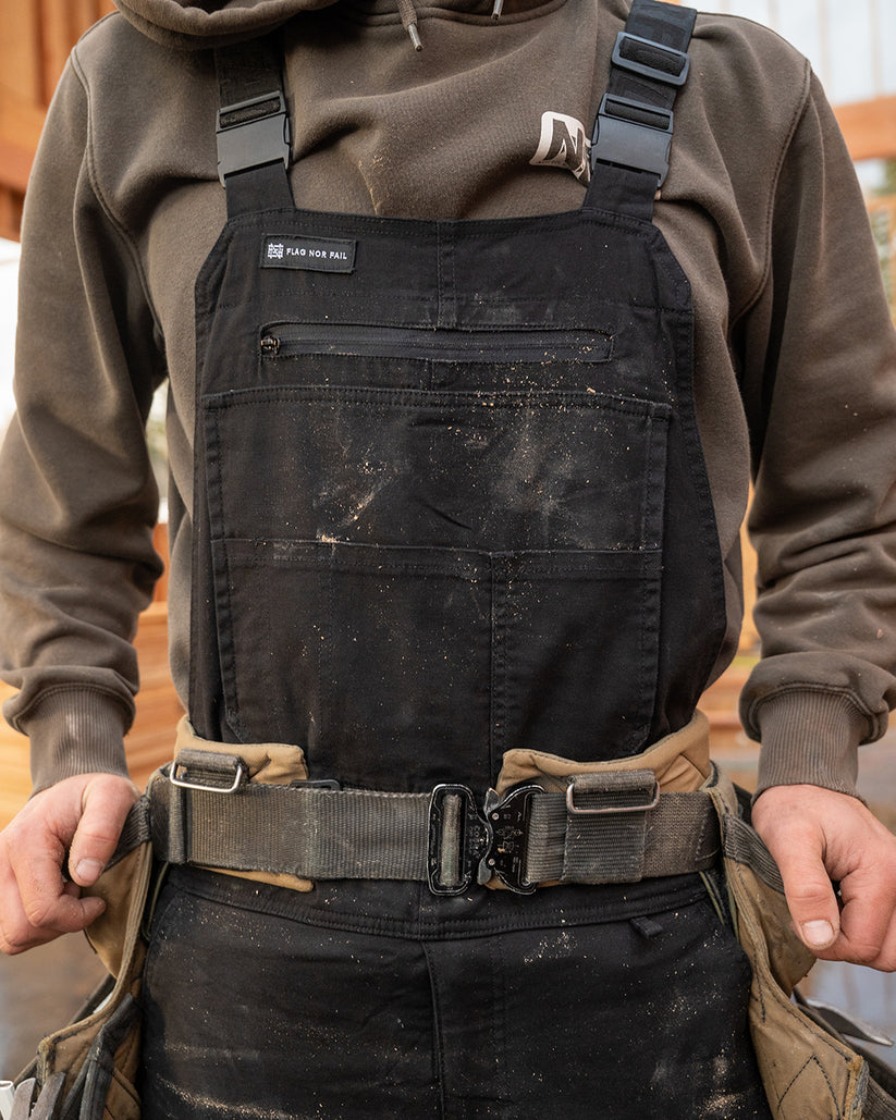 FOREVER OVERALLS - BLACK – FLAG NOR FAIL