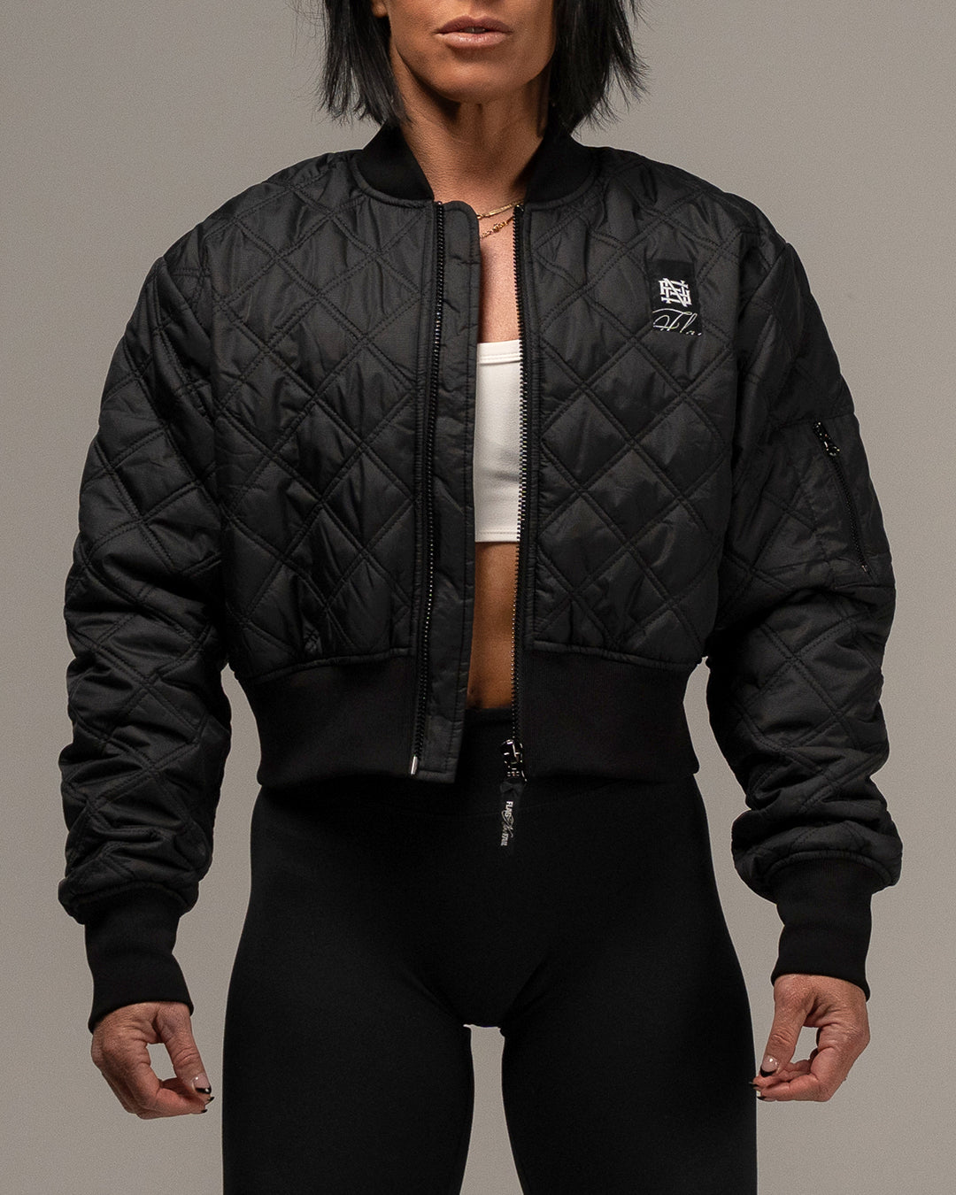 WOMEN'S BOMBER JACKET - BLACK