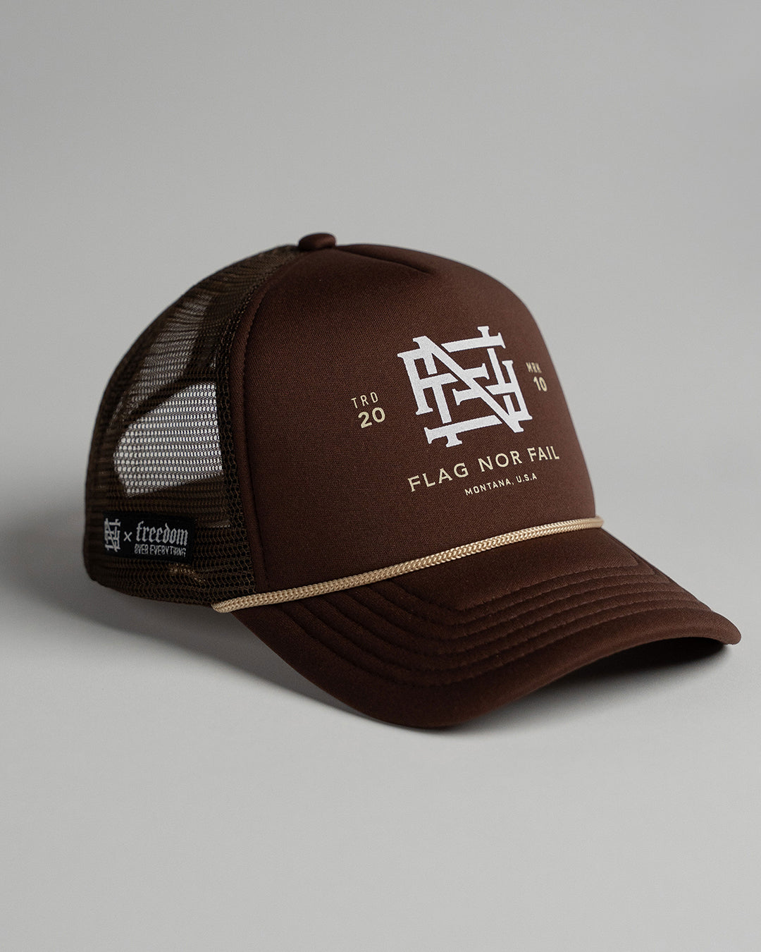 MONOGRAM FOAM TRUCKER - BROWN