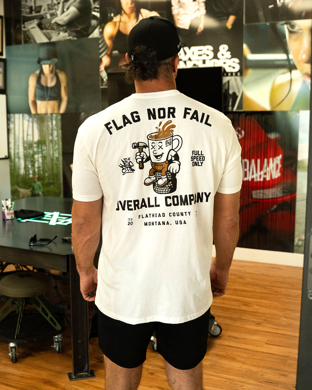 OVERALL SUPPLY  TEE - WHITE