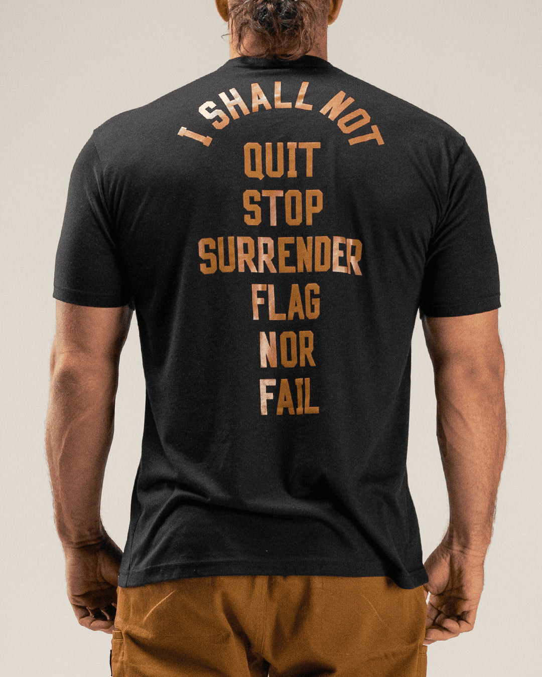 ANTHEM TEE - BLACK/SADDLE