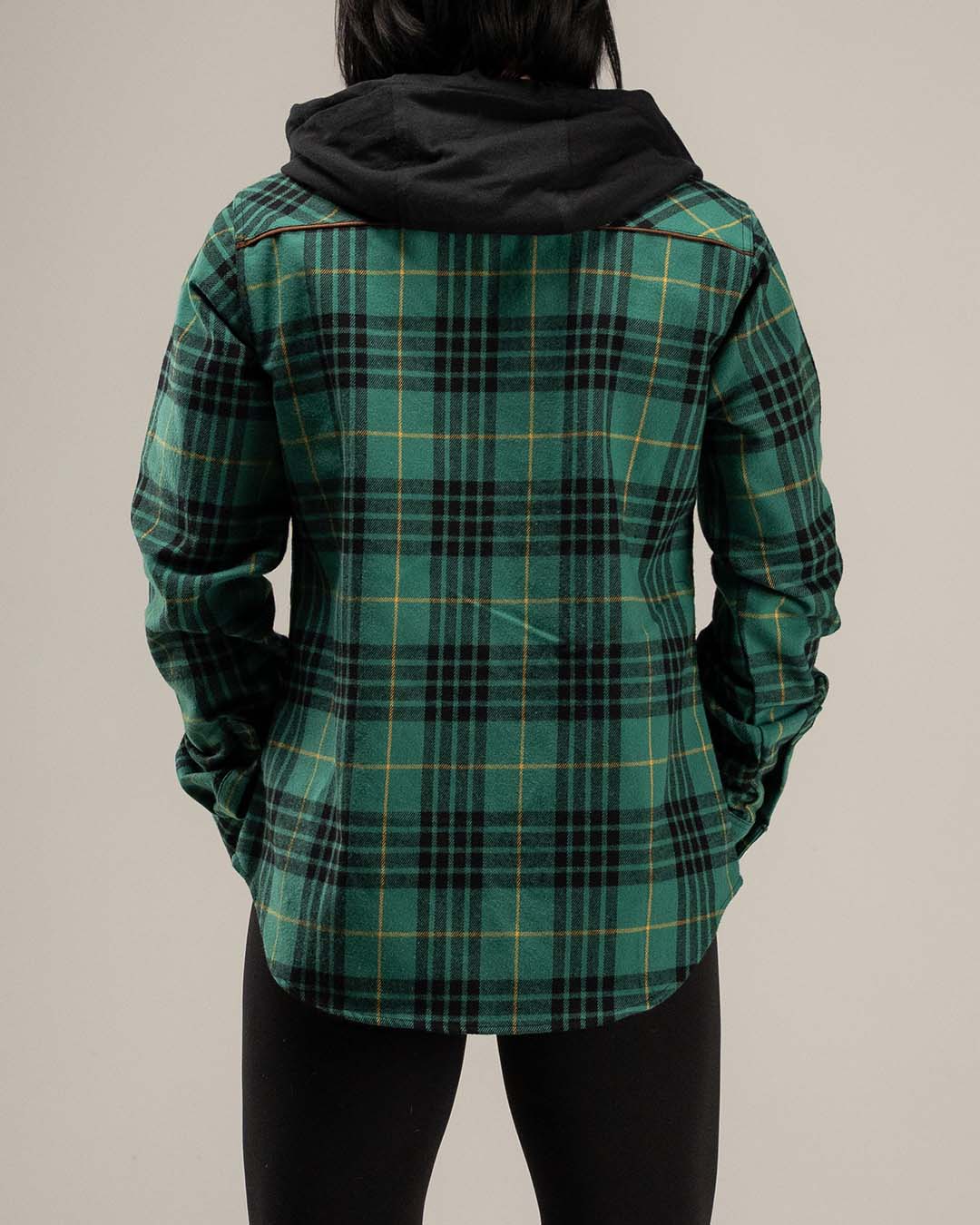 WOMEN'S HOODED FOREVER FLANNEL - GREEN