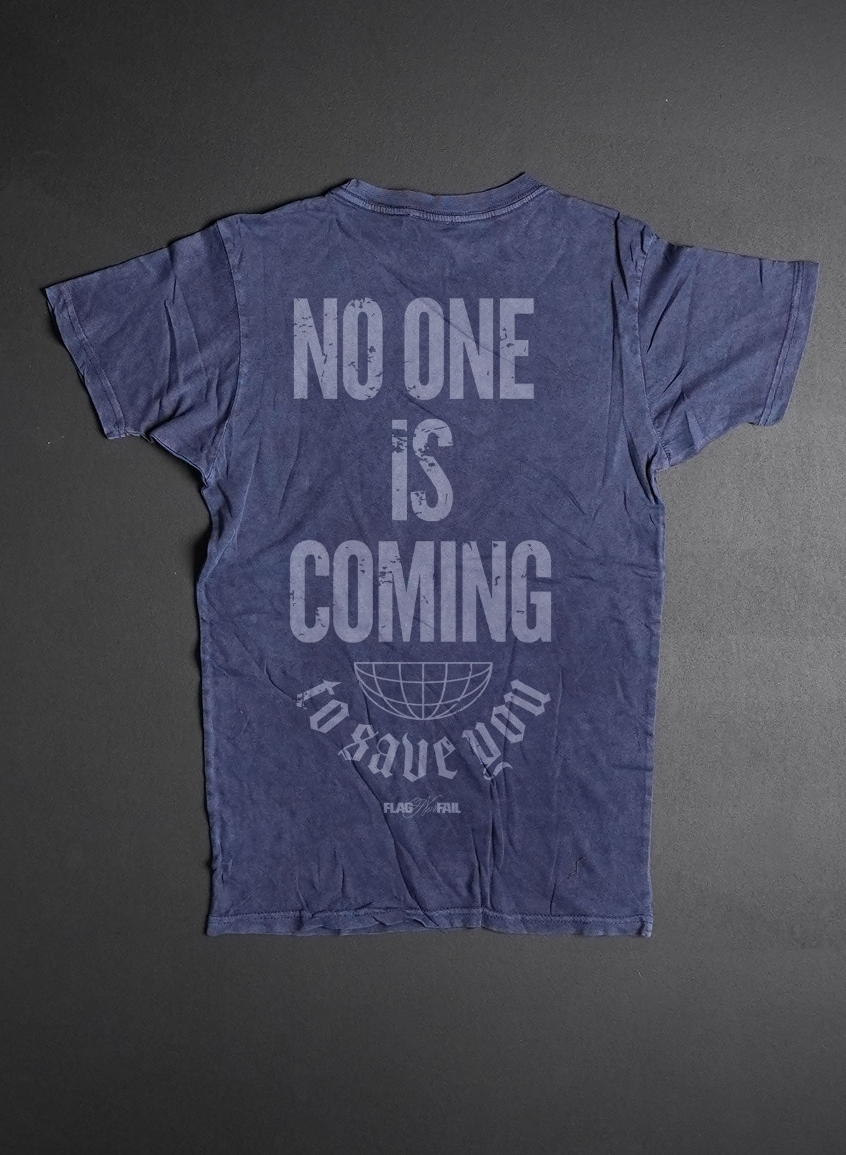 NO ONE IS COMING OVERSIZED TEE- NAVY