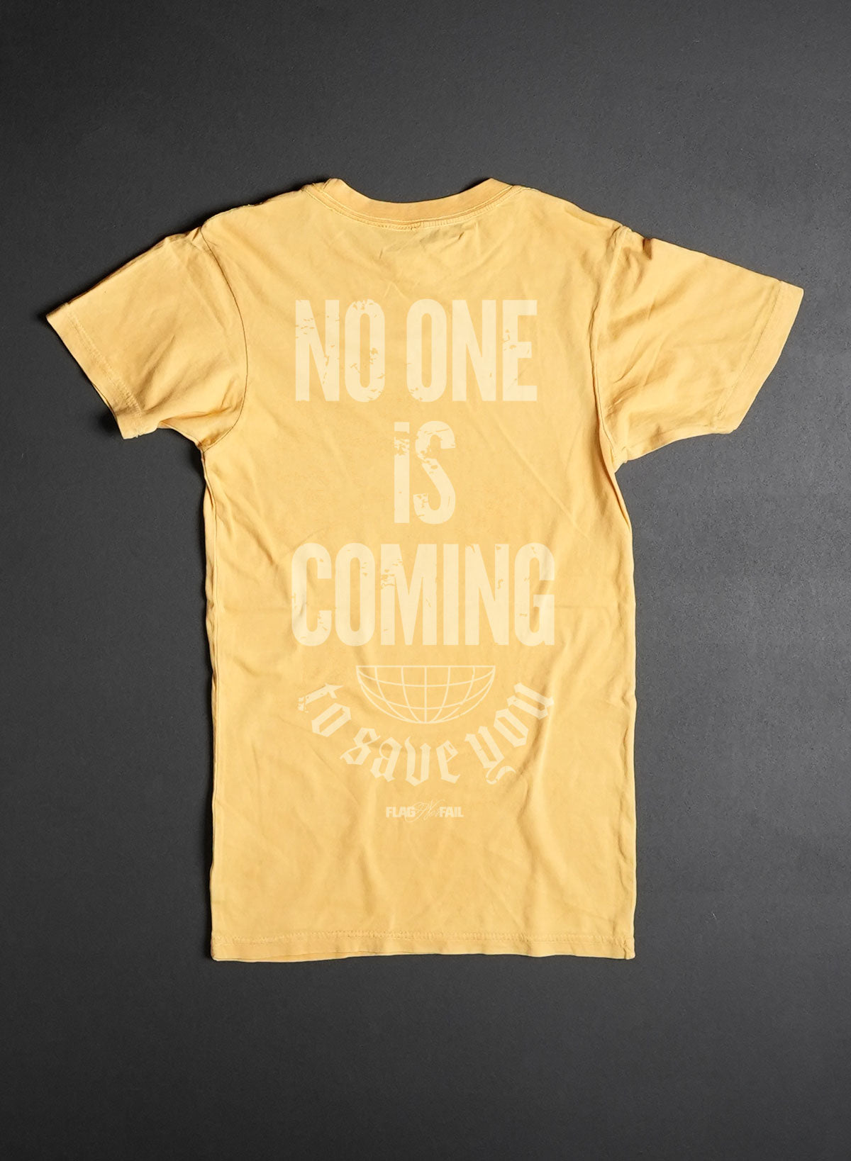 NO ONE IS COMING OVERSIZED TEE- MUSTARD