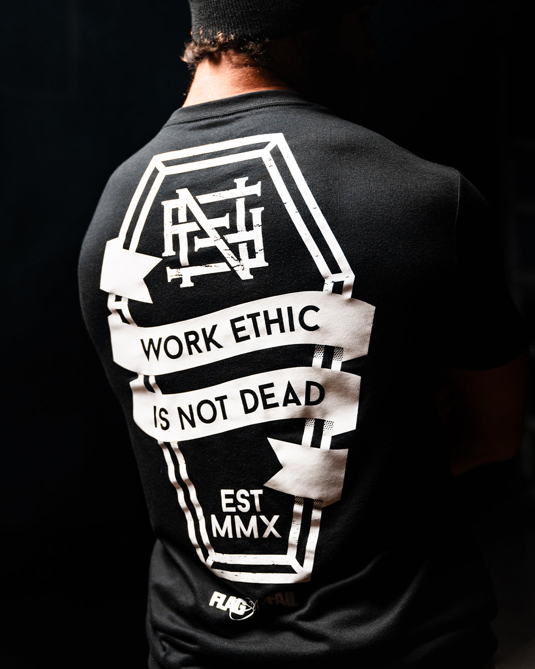 WORK ETHIC TEE - BLACK/WHITE